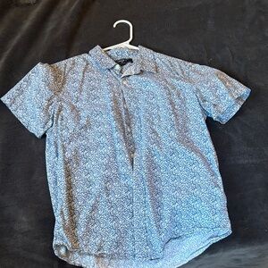 Forever 21 Blue Floral Men's Shirt